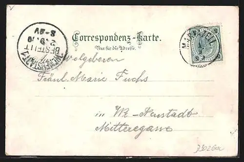 Lithographie Mariazell, Kirche, Hochaltar, Gnadenmutter