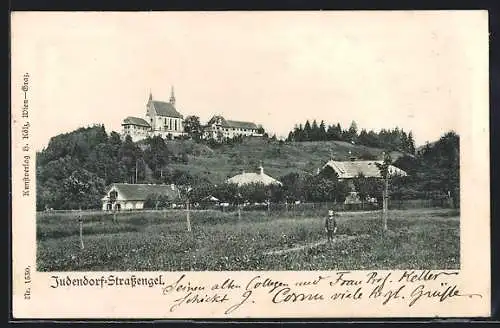 AK Judendorf-Strassengel, Ortspartie mit Kirche