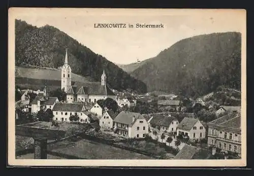 AK Maria Lankowitz, Teilansicht mit Kirche