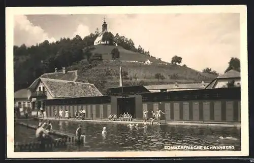 AK Schwanberg, Schwimmbad mit Kirche