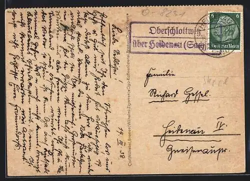 AK Landpoststempel Oberschlottwitz über Heidenau (Sachsen)