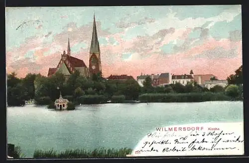 AK Berlin-Wilmersdorf, Kirche am See