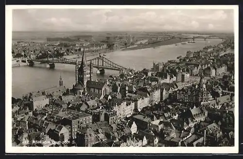 AK Köln, Aussicht vom Dom auf die Stadt