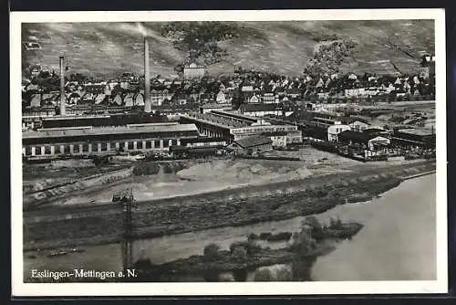 AK Esslingen-Mettingen a. N, Teilansicht aus der Luft