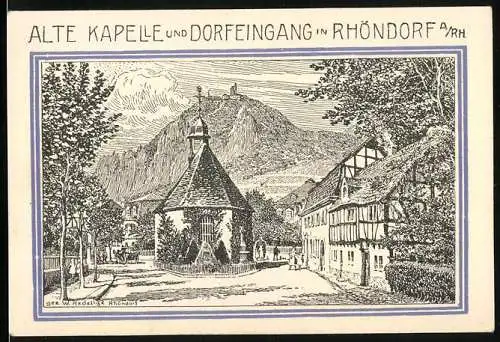 Notgeld Bad Honnef a. Rhein 1921, 99 Pfennig, Stadtwappen u. Alte Kapelle
