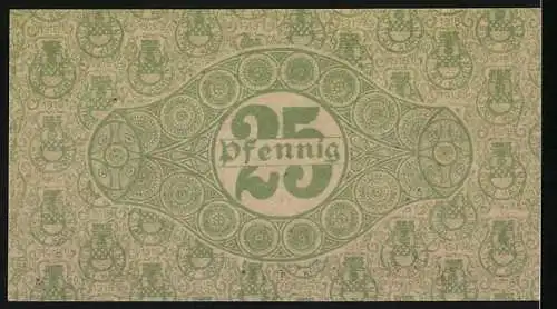 Notgeld Kamen 1919, 25 Pfennig, Kirche, Siegel