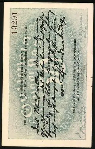 Notgeld Kahla, 50 Pfennig, Fliegeraufnahme der Leuchtenburg