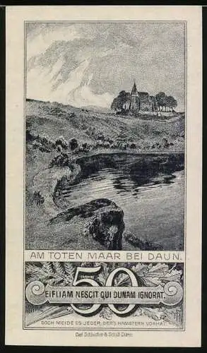 Notgeld Daun 1920, 50 Pfennig, Toten Maar bei Daun