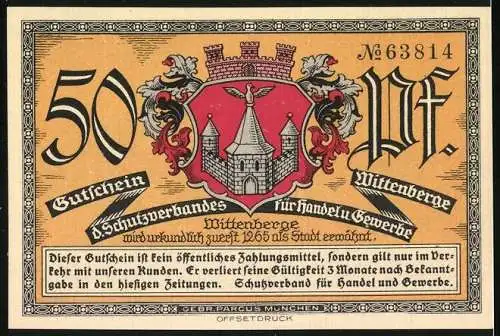 Notgeld Wittenberge, 50 Pfennig, Die Neue Bürgerschule