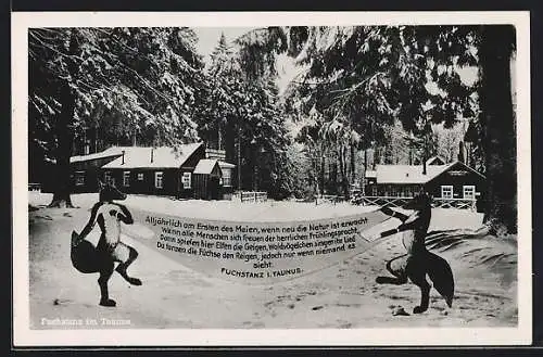 AK Fuchstanz i. Taunus, Restaurant Fuchstanz Ferd. Müller im Schnee