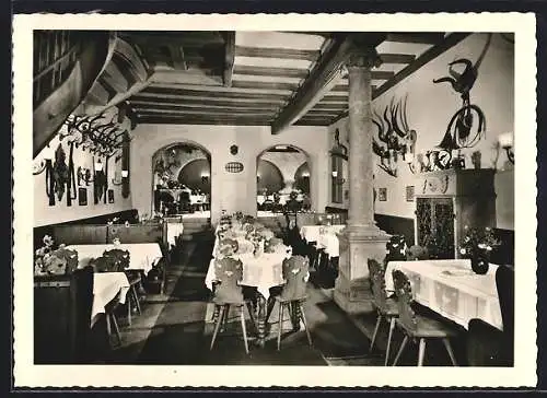AK Rothenburg o.T., Cafe Baumeisterhaus, Innenansicht