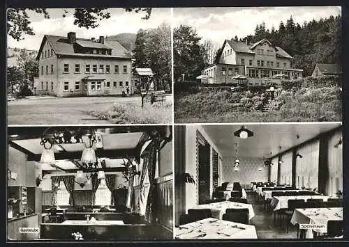 AK Holzhau /Erzgeb., FDGB-Feriendienst, Erholungsheim Haus der Handwerks Cottbus, Innenansichten