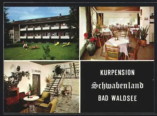 AK Bad Waldsee, Kurpension Schwabenland, Badstrasse 26, Innenansichten