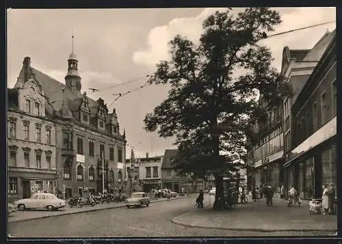 AK Schönebeck /Elbe, Rathaus am Platz der Deutsch-Sowjetischen Freundschaft