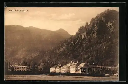 AK Wildbad Kreuth, Teilansicht am Fuss der Berge