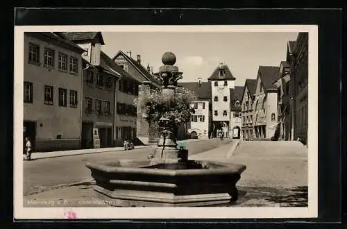 AK Meersburg a. B., Brunnen an der Unterstadtstrasse