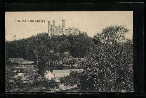 AK Balduinstein, Blick auf das Schloss Schaumburg