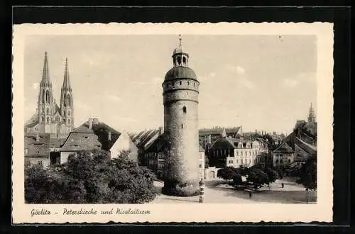 AK Görlitz, Peterskirche und Nikolaiturm