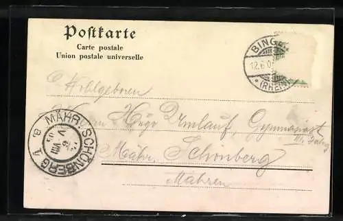 AK Oberlahnstein, Schloss Stolzenfels mit Ortsansicht