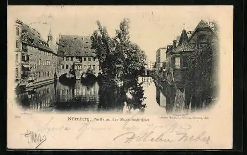 AK Nürnberg, Partie an der Museumsbrücke