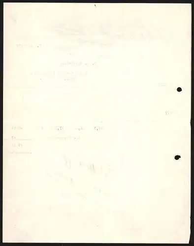 Rechnung Emsdetten 1936, J. Schilgen, Textil-Fabrik, Ansicht vom Hauptwerk und einer Zweigniederlassung
