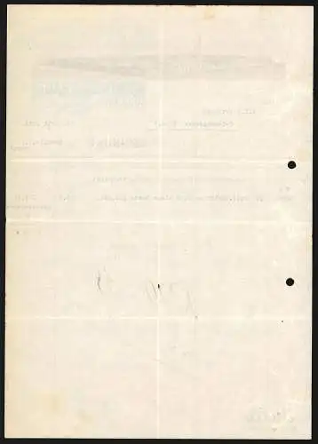 Rechnung Südlohn i. W. 1938, Föcking & Cohausz, Mechanische Weberei und Näherei, Modellansicht der Fabrikanlage