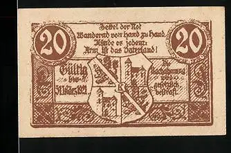 Notgeld Kirchdorf a. d. Kr., 1921, 20 Heller, Wappen