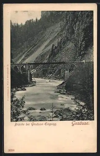 AK Gesäuse, Brücke am Gesäuse-Eingang