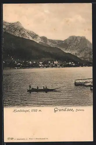 AK Grundlsee, Blick auf den See mit Hundskogel