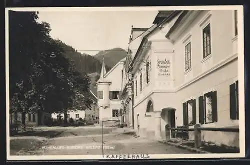 AK Aflenz, Strassenpartie mit Kaffeehaus