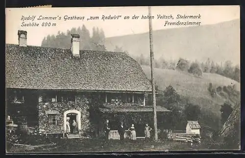 AK St. Barbara im Mürztal, Gasthaus Zum Radlwirt an der Hohen Veitsch