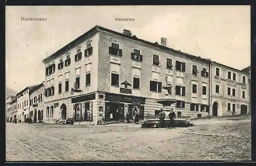 AK Rottenmann, Hauptplatz mit Gasthof Franz Lindmayr