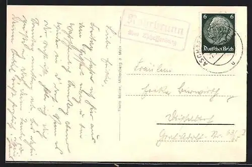 AK Landpoststempel Rohrbrunn über Aschaffenburg