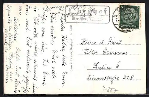 AK Landpoststempel Oberhof über Murg /Baden