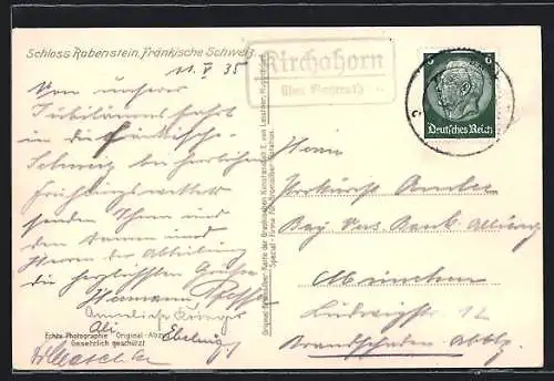 AK Landpoststempel Kirchborn über Bayreuth