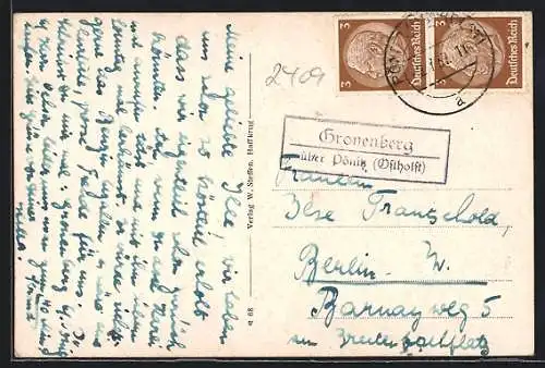 AK Landpoststempel Gronenberg über Pönitz (Ostholst.)