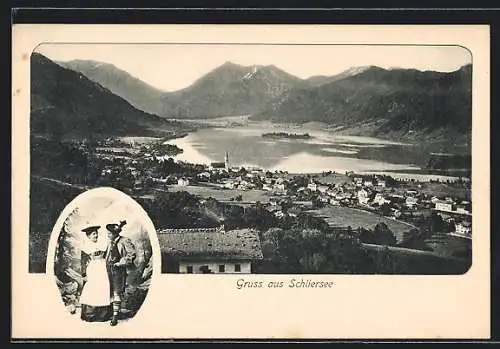 AK Schliersee, Gesamtansicht, Portrait Einheimische