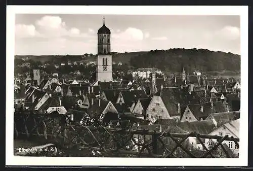 AK Biberach / Riss, Ortsansicht mit Kirche