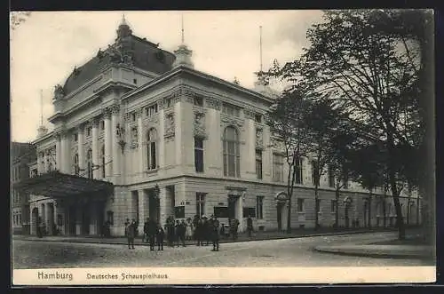 AK Hamburg-St.Georg, Kinder vor dem Deutschen Schauspielhaus