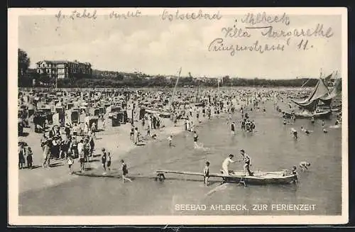 AK Ahlbeck /Seebad, Ferienzeit am Strand, Ruderboote