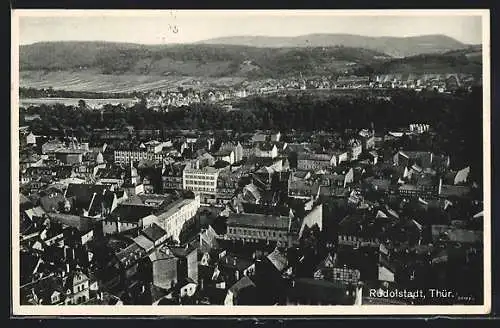 AK Rudolstadt /Thür., Ortsansicht mit Rathaus