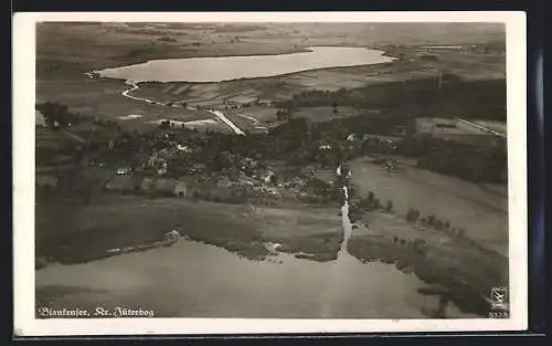AK Blankensee / Kr. Jüterbog, Fliegeraufnahme mit Dorf und Seen