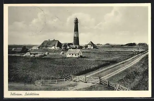 AK Pellworm, Blick auf den Leuchtturm