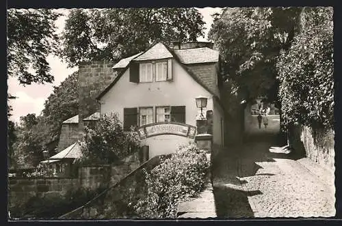 AK Marburg a. d. Lahn, Restaurant Schlossgaststätte Bückingsgarten