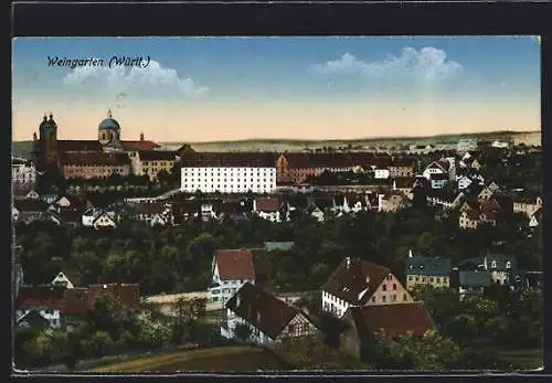 AK Weingarten /Württ., Blick auf die Ortschaft