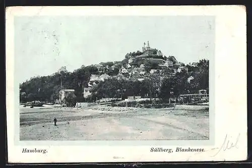 AK Hamburg-Blankenese, Blick auf das Etablissement Süllberg