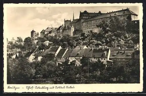 AK Bautzen, Teilansicht mit Schloss Ortenburg