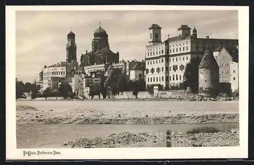 AK Passau, Partie am Inn mit Blick auf die Stadt