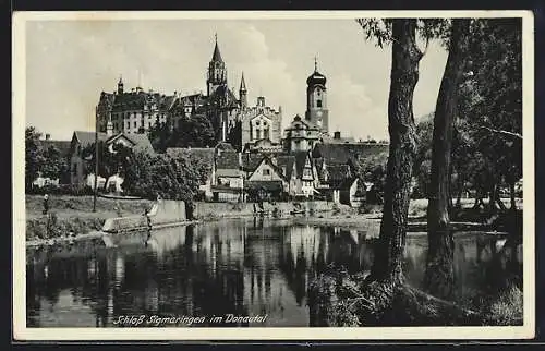 AK Sigmaringen im Donautal, Teilansicht mit Schloss