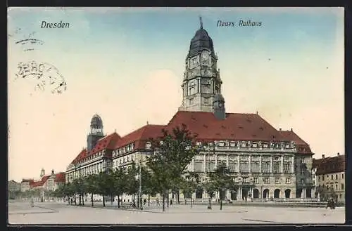 AK Dresden, Ortsansicht Neues Rathaus
